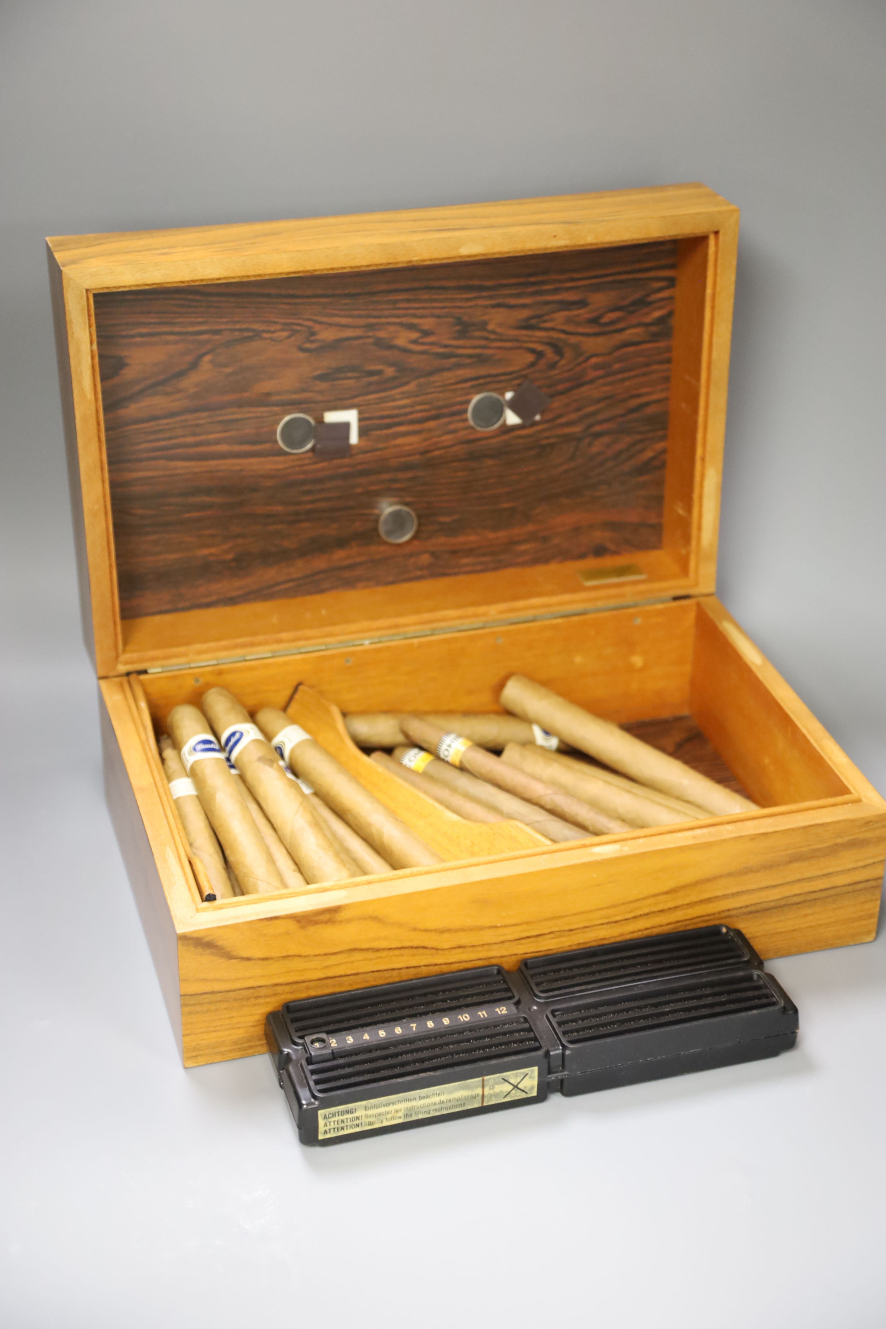 A Davidoff humidor and cigars